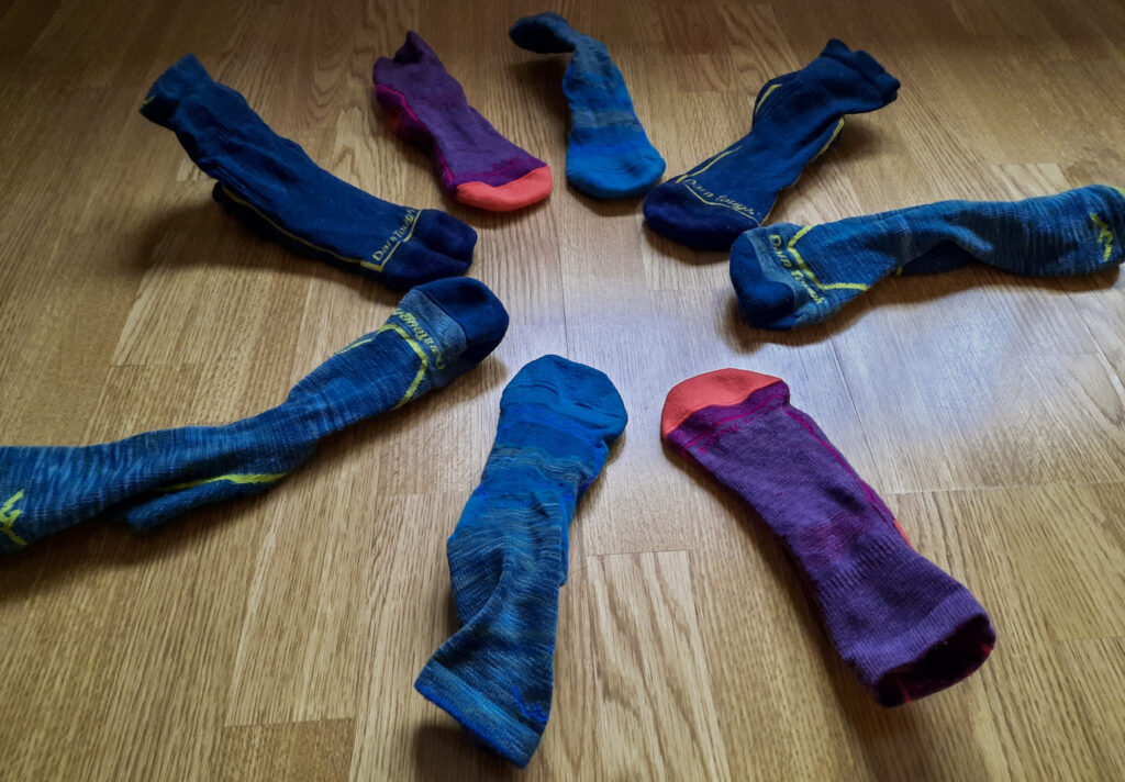 Selection of darn tough socks