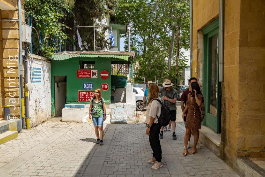 One of the many dead-end street with a guard booth at the end.